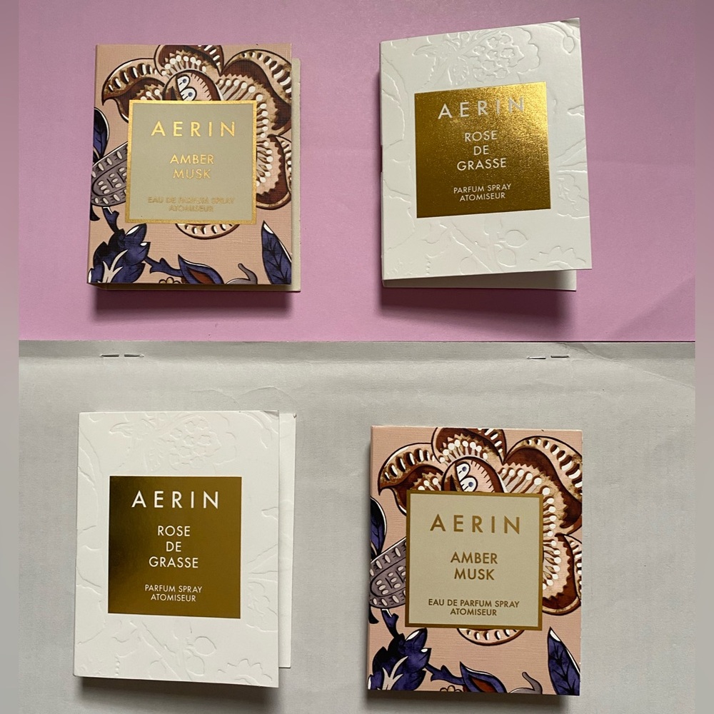 4 piece travel Amber Musk Fragrance w FREE LIP TREATMENTS